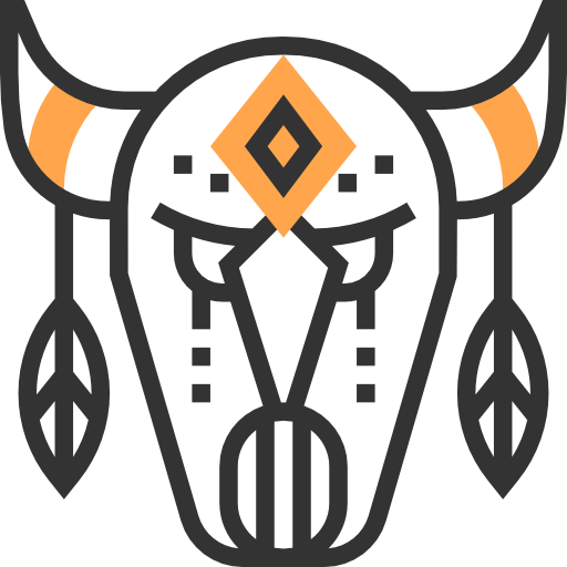 Bull skull Meticulous Yellow shadow icon