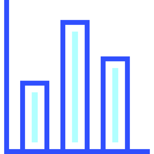 gráfico de barras Inipagistudio Lineal Color icono