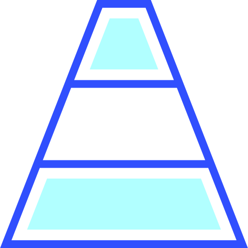 wykres piramidy Inipagistudio Lineal Color ikona