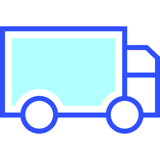 ciężarówka dostawcza Inipagistudio Lineal Color ikona