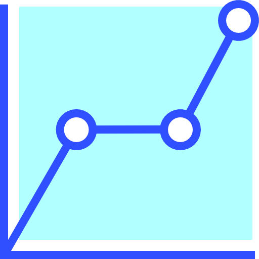 gráfico de linea Inipagistudio Lineal Color icono