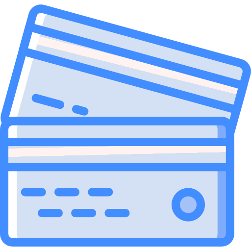 Credit card Basic Miscellany Blue icon