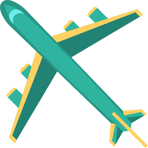 vliegtuig Flaticons.com Lineal Color icoon