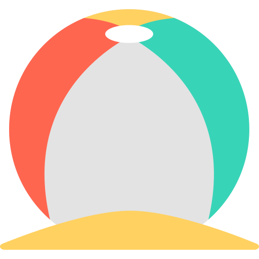 Beach ball Flaticons.com Lineal Color icon