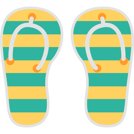 flip flops Flaticons.com Lineal Color icon