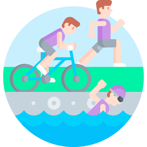 Triathlon Detailed Flat Circular Flat icon