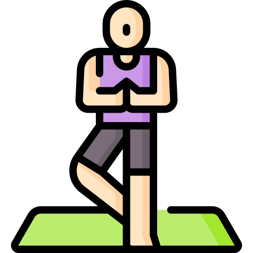 posture de yoga Special Lineal color Icône