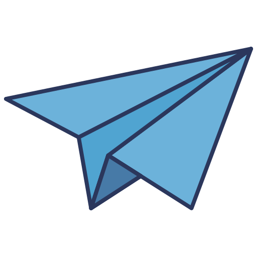 Paper plane Dinosoft Lineal Color icon