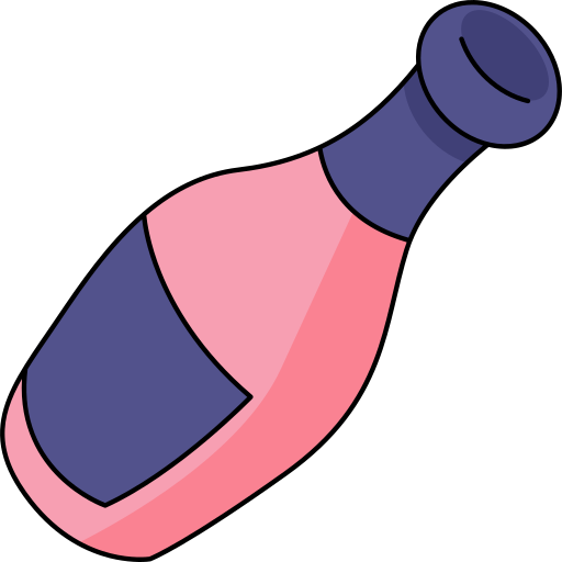 bouteille de vin Generic Thin Outline Color Icône