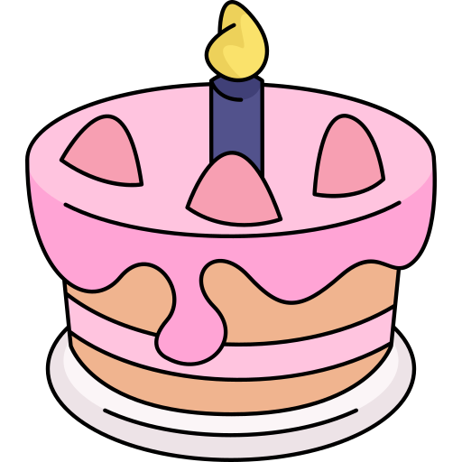 tort urodzinowy Generic Thin Outline Color ikona