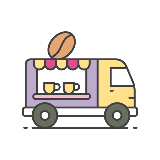 Coffee truck Generic Outline Color icon