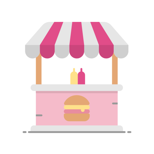 carrello per hamburger Generic Flat icona