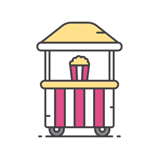 Popcorn cart Generic Outline Color icon