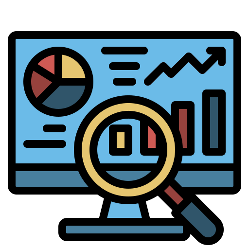 Analytic Generic Outline Color icon