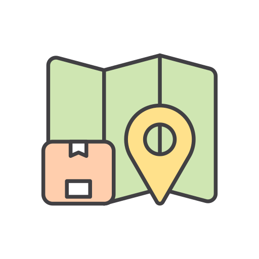 kaart Generic Outline Color icoon
