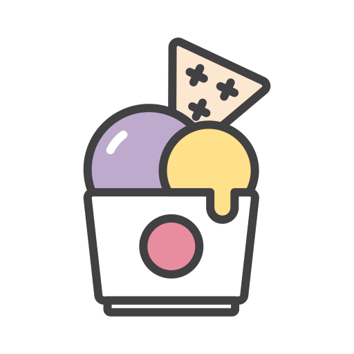 taza de helado Generic Outline Color icono