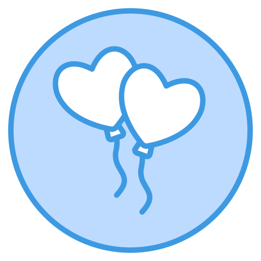 balão de coração Generic Blue Ícone