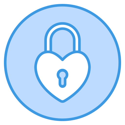 Heart lock Generic Blue icon