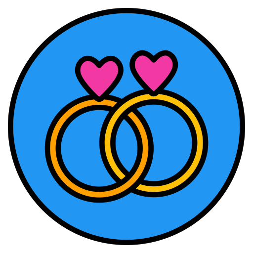 anneaux de mariage Generic Outline Color Icône