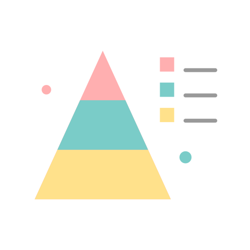 grafico a piramide Generic Flat icona