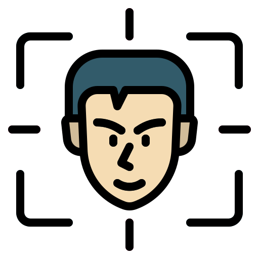 rozpoznawanie twarzy Generic Outline Color ikona