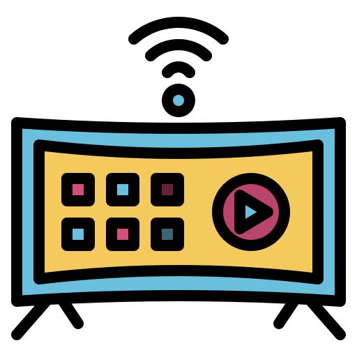 smart tv Generic Outline Color ikona