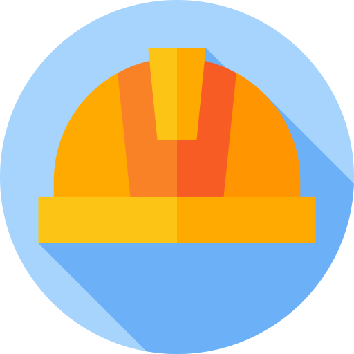 casco Flat Circular Flat icono