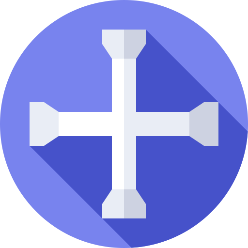 kruis moersleutel Flat Circular Flat icoon