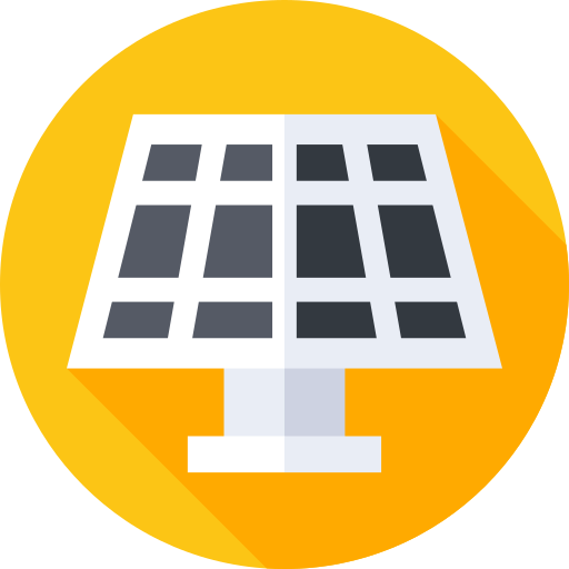 Solar panel Flat Circular Flat icon