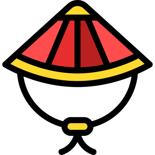 チャイニーズハット Generic Outline Color icon
