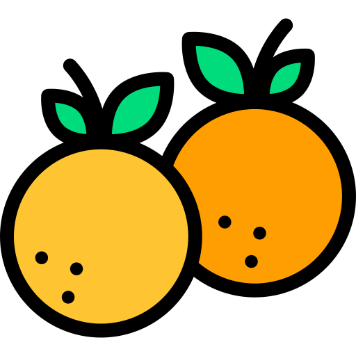 pomarańcze Generic Outline Color ikona