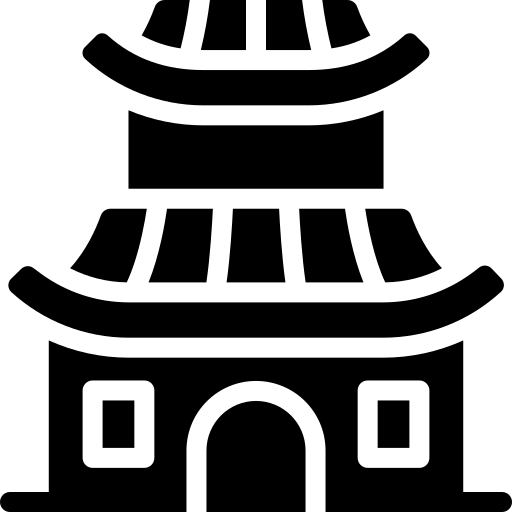 chińska świątynia Generic Glyph ikona