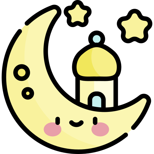 ramadan Kawaii Lineal color Icône