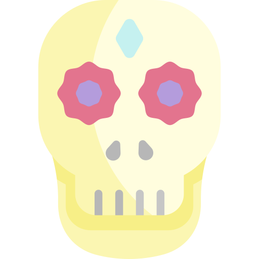 頭蓋骨 Kawaii Flat icon