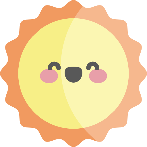 Sun Kawaii Flat icon