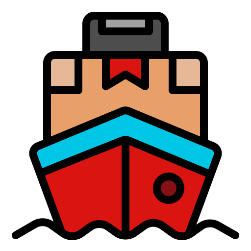 Cargo ship Generic Outline Color icon