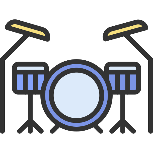 ドラムセット Generic Outline Color icon