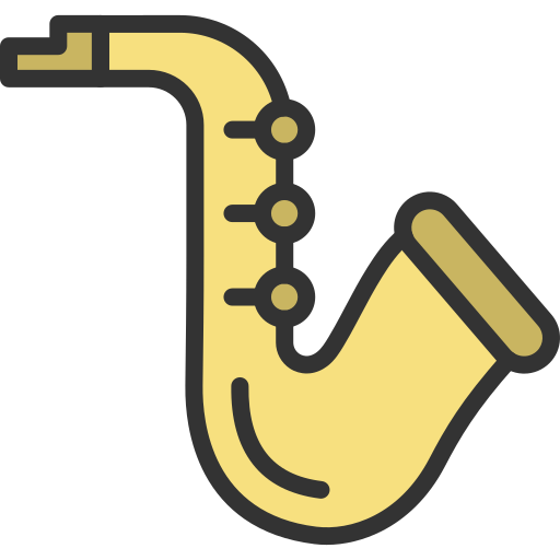 saxofón Generic Outline Color icono