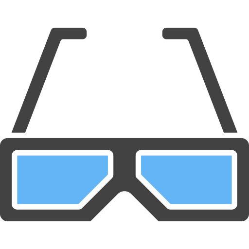 3d 안경 Generic Blue icon