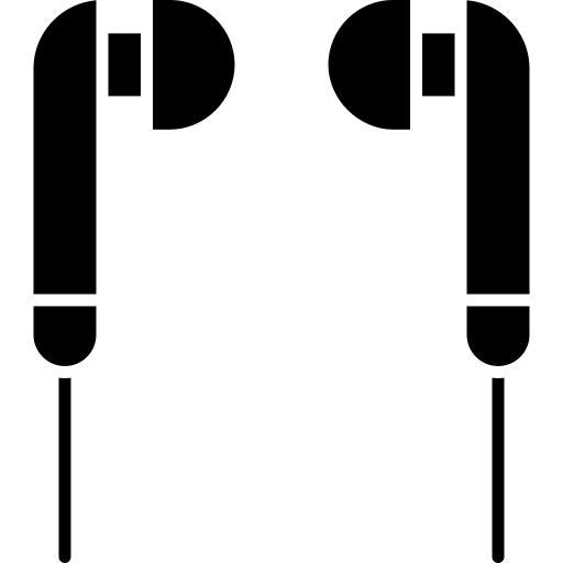 Écouteurs Generic Glyph Icône