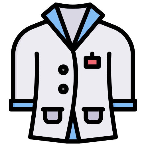 camice da laboratorio Generic Outline Color icona