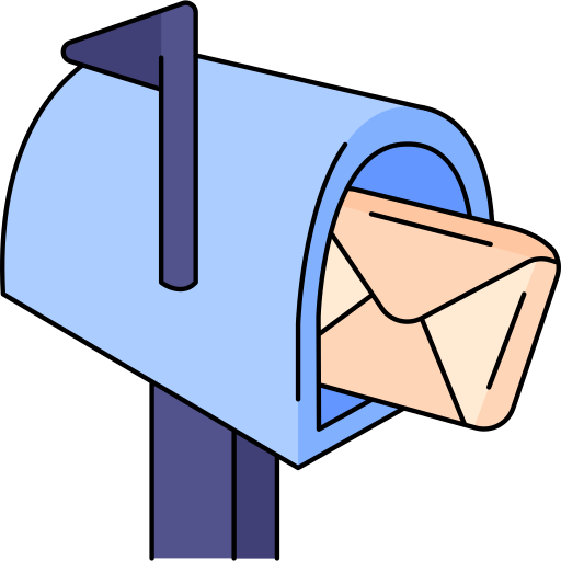 Mailbox Generic Thin Outline Color icon