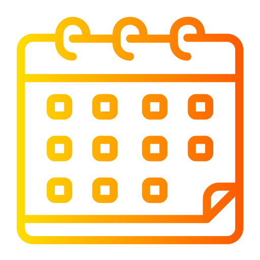 calendrier Generic Gradient Icône