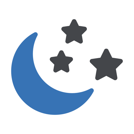 lua e estrelas Generic Blue Ícone