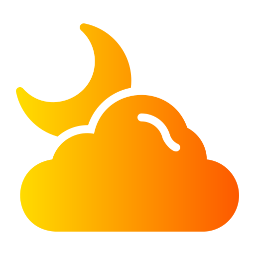 Cloudy night Generic Flat Gradient icon