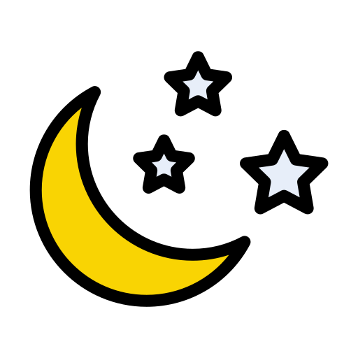月と星 Vector Stall Lineal Color icon