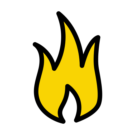 fuego Vector Stall Lineal Color icono