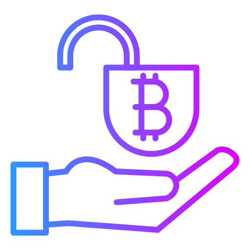 Bitcoin encryption Generic Gradient icon
