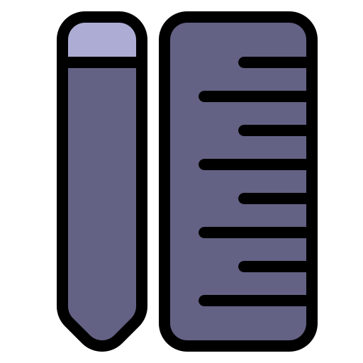 定規と鉛筆 Generic Outline Color icon
