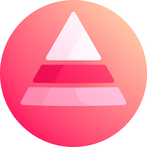 gráfico piramidal Gradient Galaxy Gradient icono
